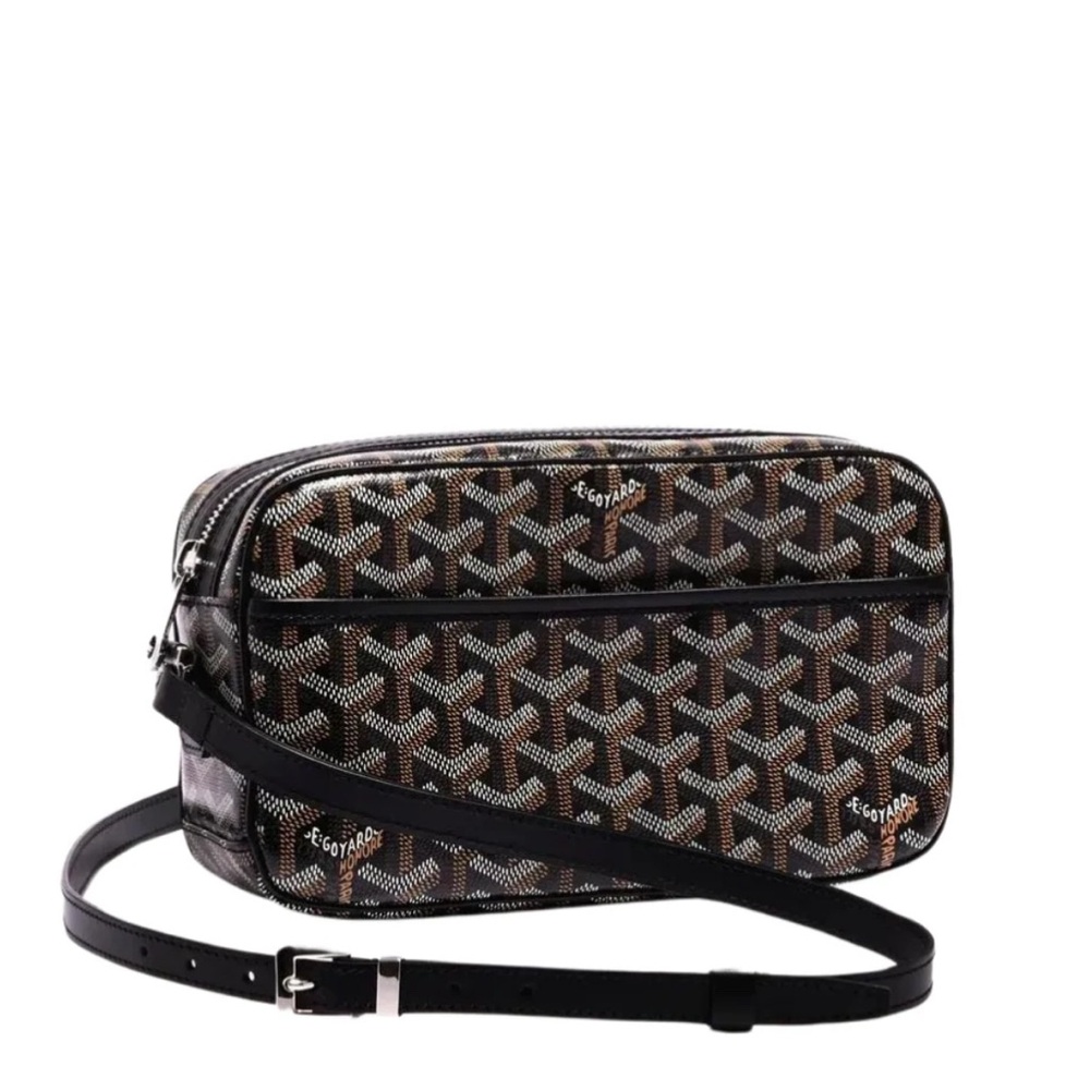 Goyard Cap Vert Black and Brown Patterned Shoulder Crossbody Bag